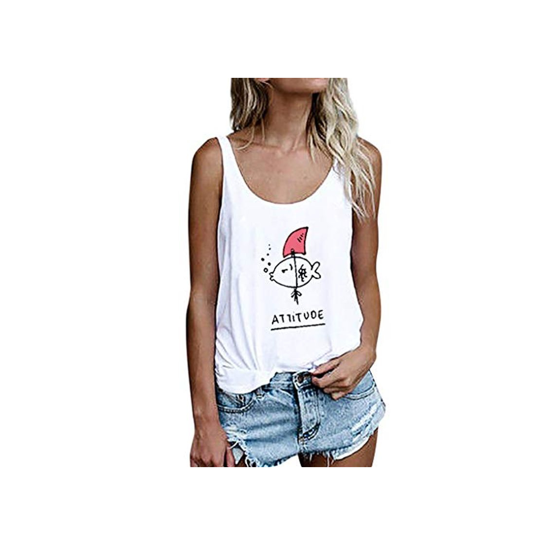 Product Luckycat Ropa Mujeres Camisetas sin Mangas Tank Top