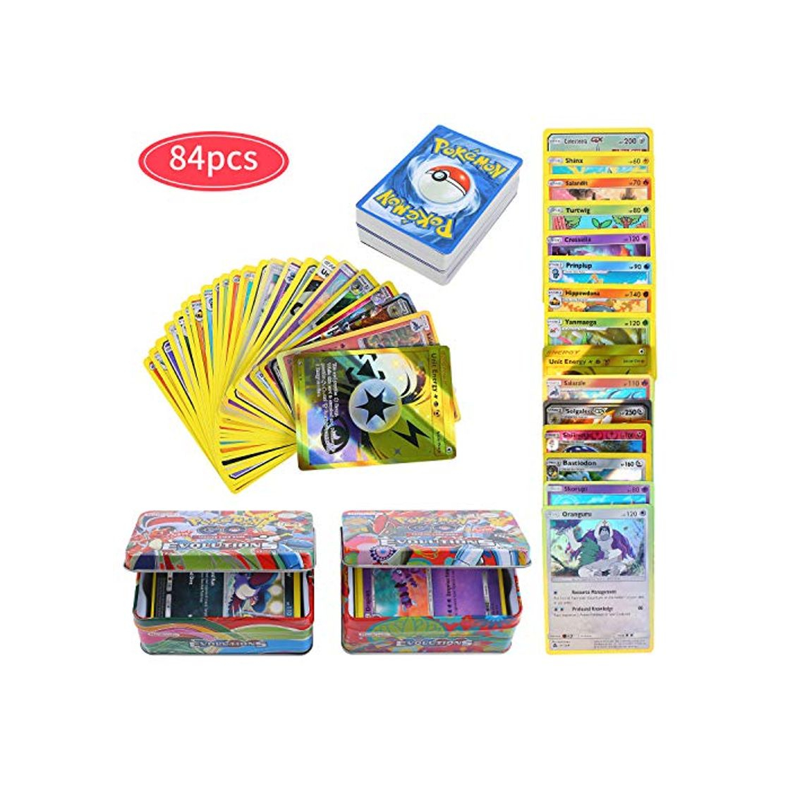 Productos 84 Piezas Pokemon Cartas Sun & Moon, Teamup, Tarjetas de Pokemon, Pokemon