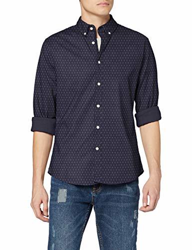 Social Springfield Ind Print Oxford Strech Camiseta Deporte, Azul