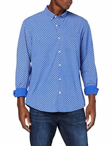 Producto Springfield LM Print Coolmax B.Down Camisa Casual, Azul