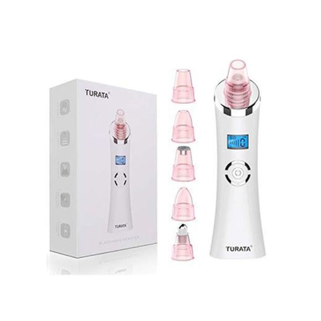 Social Limpiador de Poros,TURATA Eliminador de Puntos Negros 5 Niveles de la succión