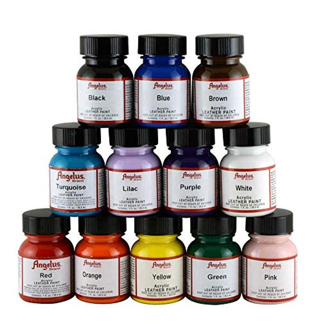 Places Angelus Leather Paint Set Of 12 1 Oz