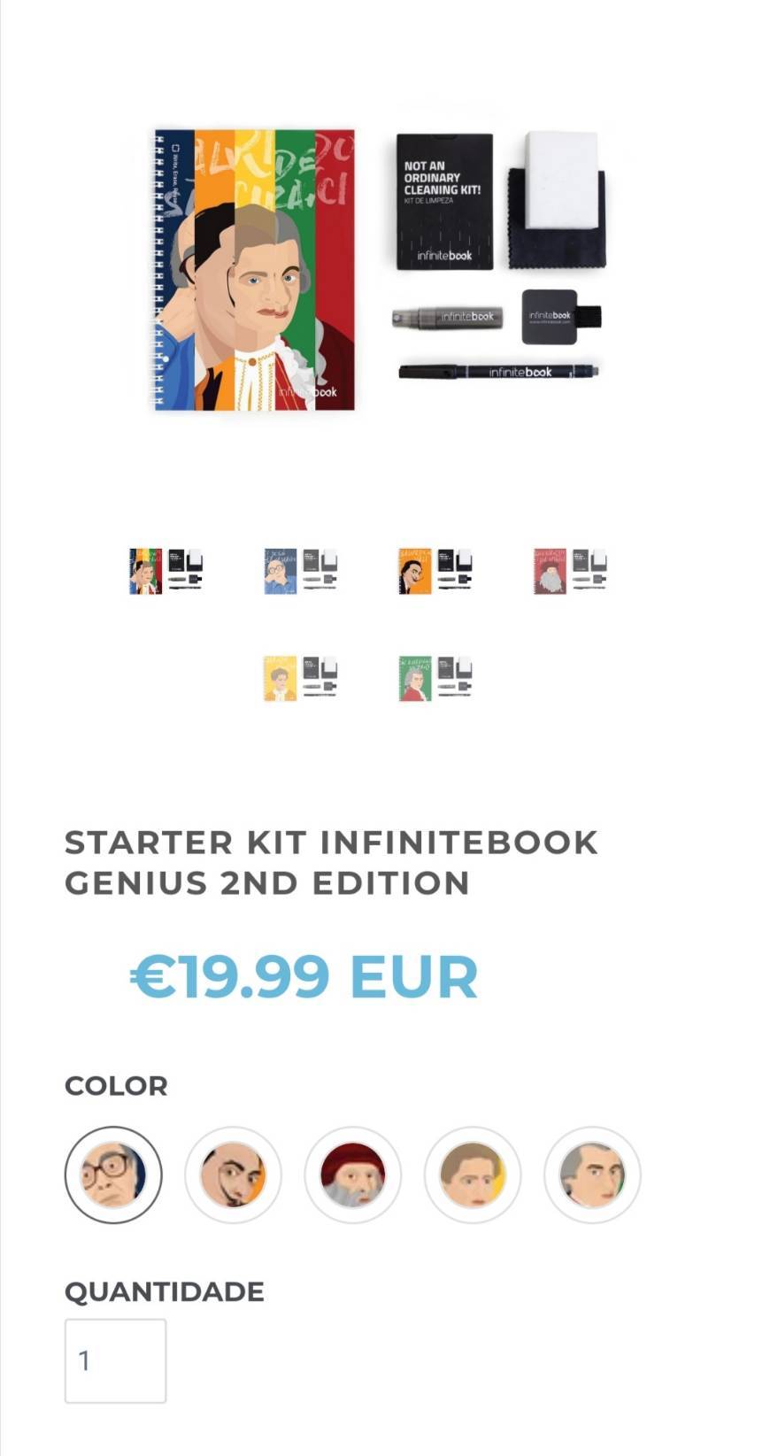 Producto Infinitebook com kit de limpeza 