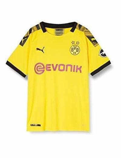 Puma BVB Cup Shirt Replica with Evonik Without Opel Logo Camiseta, Hombre,