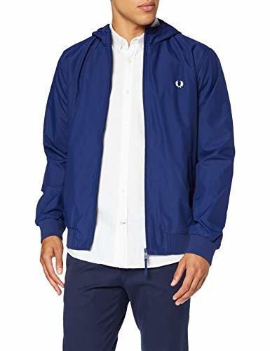 Fred Perry J5513-Hooded Brentham Jacket-600-S Chaqueta, Azul