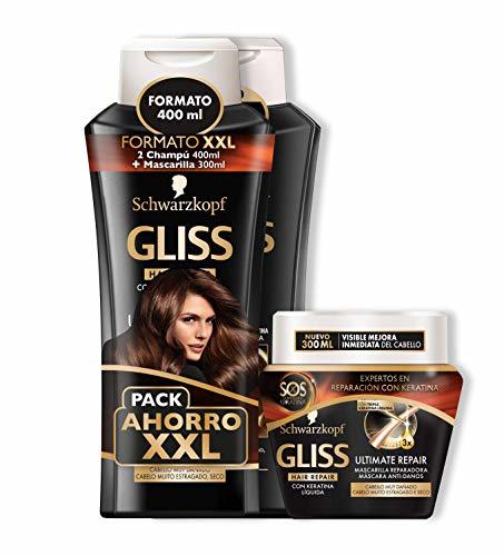 Lugares Gliss Champú 2 Unidades+ Mascarilla Ultímate Repair