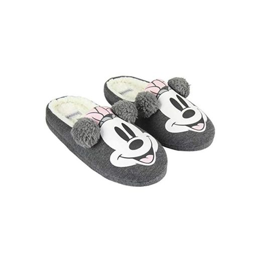 Artesania Cerda Zapatillas DE CASA Abierta Premium Minnie, Niñas, Gris