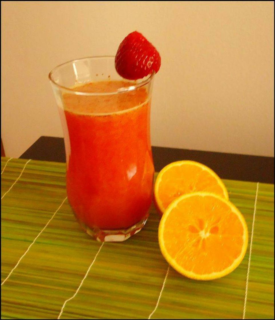 Moda Suco de Laranja com Morango 