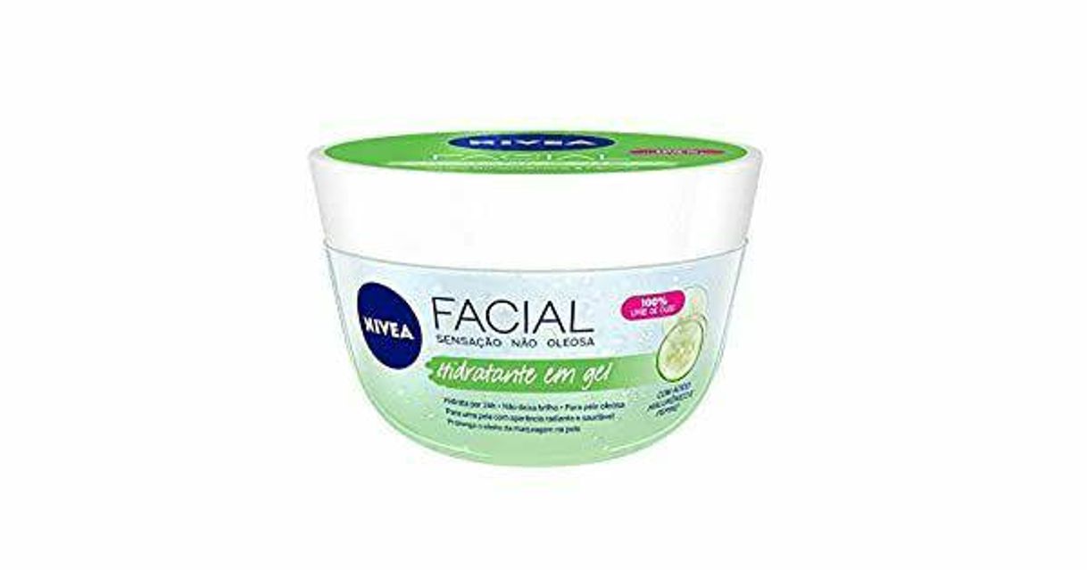 Moda Hidratante facial em Gel Nivea com Ácido Hialurônico ePepino