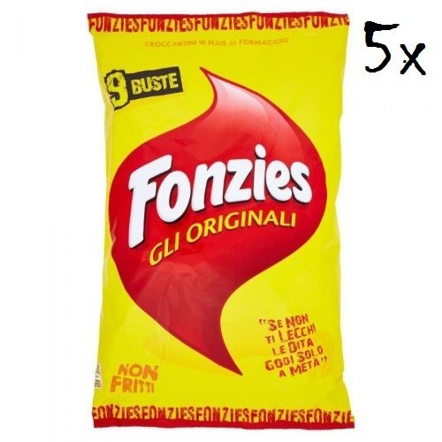 Place FONZIES 45x Corn Snacks Crisps Potato Chips Cheese Flavour 211g