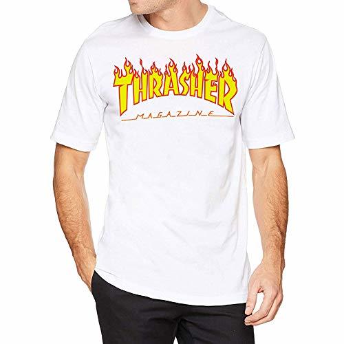 Producto Camisetas Thrasher con logo Thrasher Flame blanco L