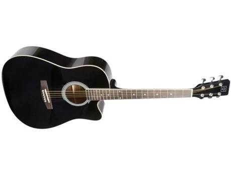 Social Guitarra clássica OQAN QGA-21C BK Negra 