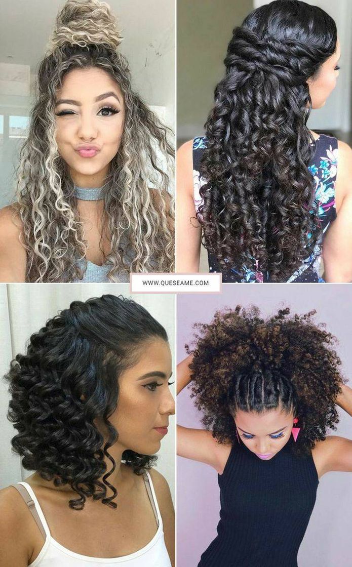 Penteados para cacheadas❤👸💫