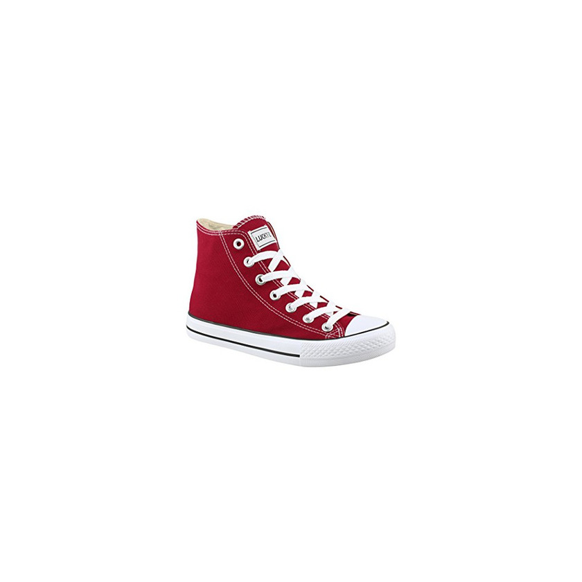 Fashion Elara Zapatilla de Deporte Unisex Sneaker High Top Chunkyrayan BE-CA014/CB019 Wine-45