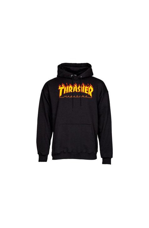 Product Sweat Capuz Thrasher FLAME LOGO Black