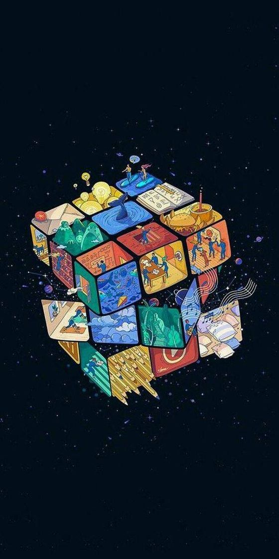 Moda Wallpaper Cubo Rubik