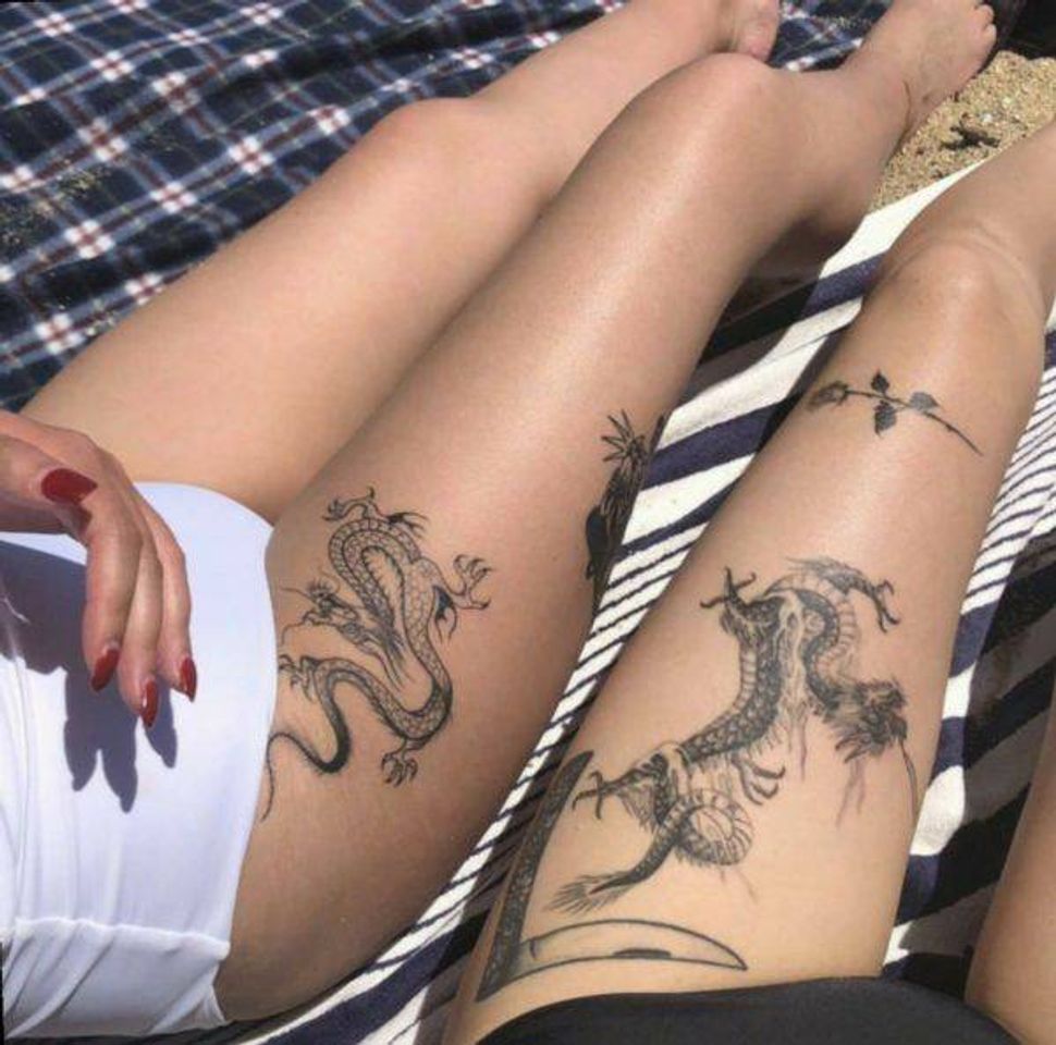 Social Leg tattoo
