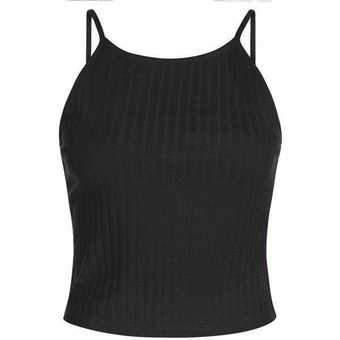 Social Black ribbed crop top