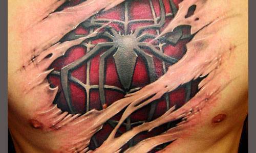 Fashion Tattoo homem aranha