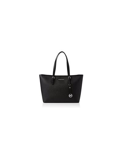 Michael Kors Jet Set Medium Travel, Bolso Totes para Mujer, Negro (Black)