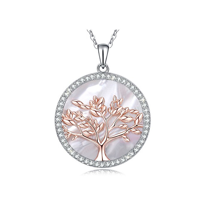 MEGA CREATIVE JEWELRY "Amor de la Familia Collares Mujer de Árbol de
