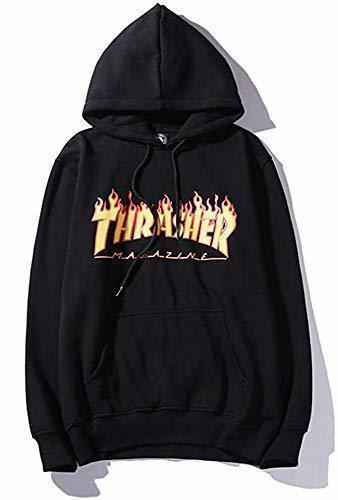 Moda Medress Sudadera con Capucha de Manga Larga para Mujer Thrasher Jersey con