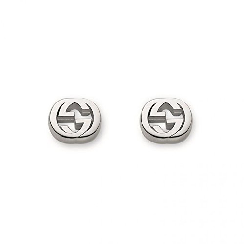 Moda Gucci Pendientes de botón Mujer Plata fina 925