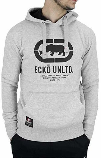 Ecko Hombre Manga Larga Diseñador Sudadera con Capucha sin Cremallera