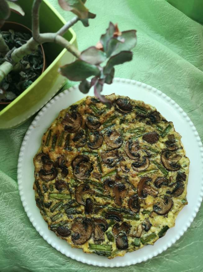 Quiche de 🍄 e Espargos 