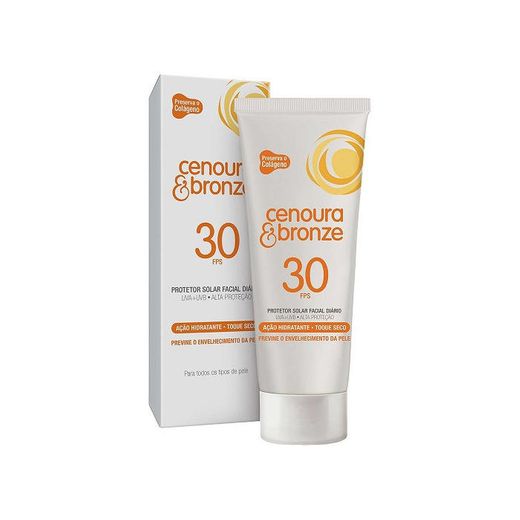 Protetor Solar Facial Cenoura & Bronze FPS 30