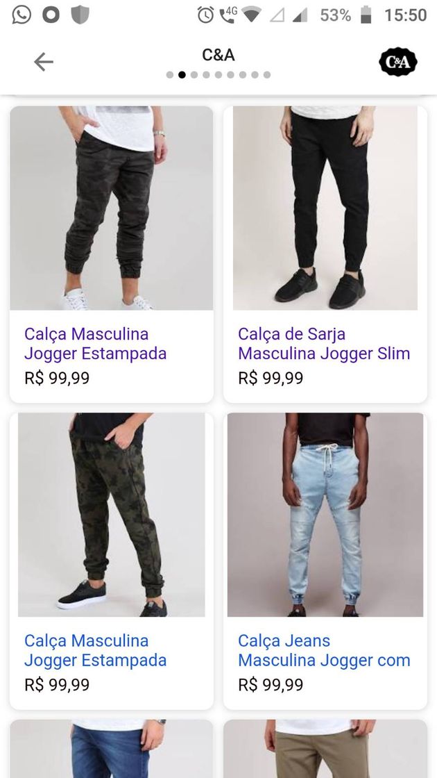 Moda Calça jogger masculina