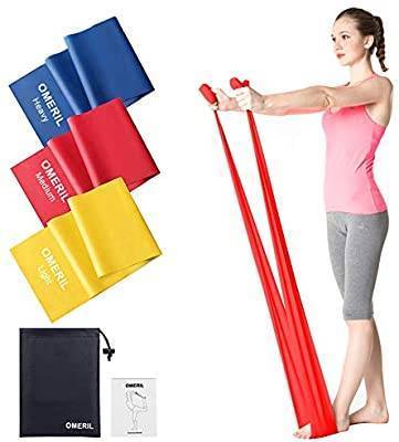 Social OMERIL Elastic Fitness Bands, 1.5M / 2M Elastic Band com 3 n