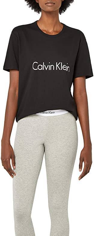 Moda Calvin Klein S / S Crew Neck Top para pijamas para mulheres
