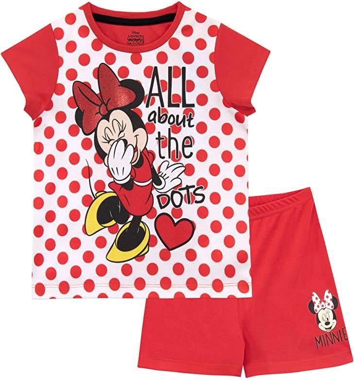 Moda Pijama Disney de manga curta para meninas Minnie Mouse

