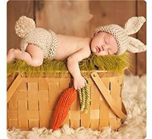 Bebê recém-nascido menina / menino crochê malha traje foto f