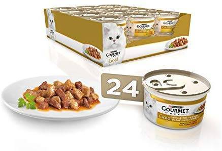 Moda Purina Gourmet Gold Snacks em Molho para comida de gato com 