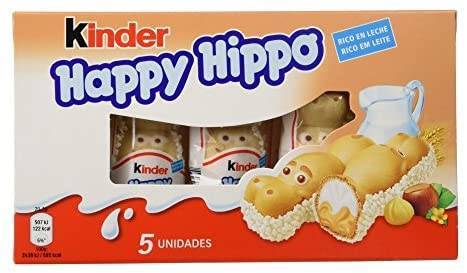 Moda Kinder - Happy Hippo - Barras de chocolate - 5 unidades x 20