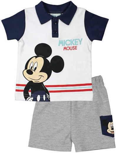
Camiseta infantil Mickey Mouse e Short