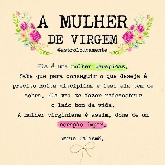 Moda Signo virgem