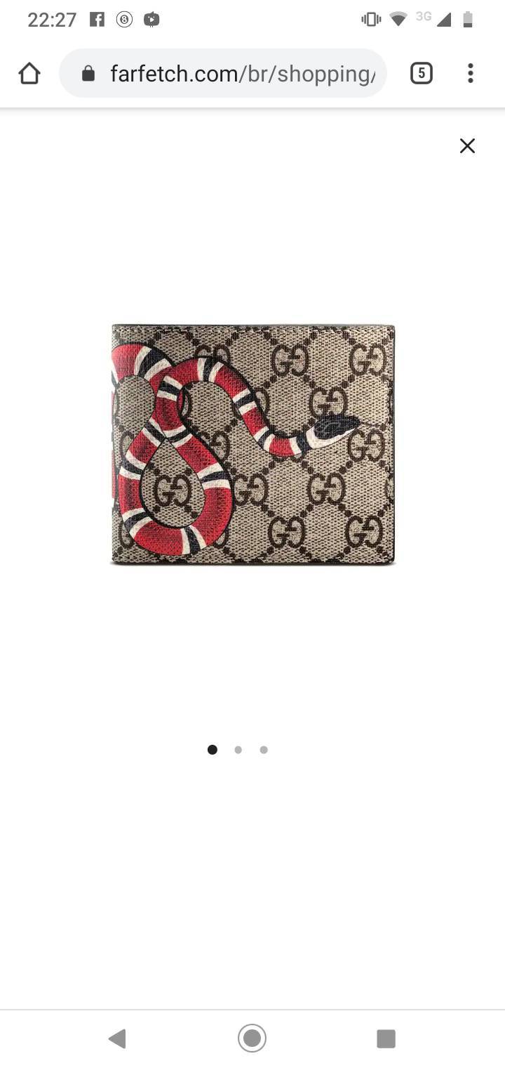 Fashion Gucci - Carteira GG Supreme com estampa 'Kingsnake' - homem 