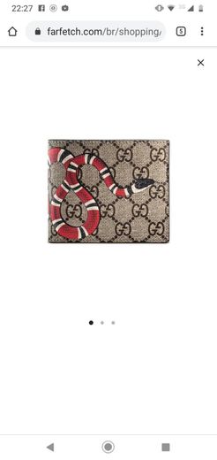 Gucci - Carteira GG Supreme com estampa 'Kingsnake' - homem 