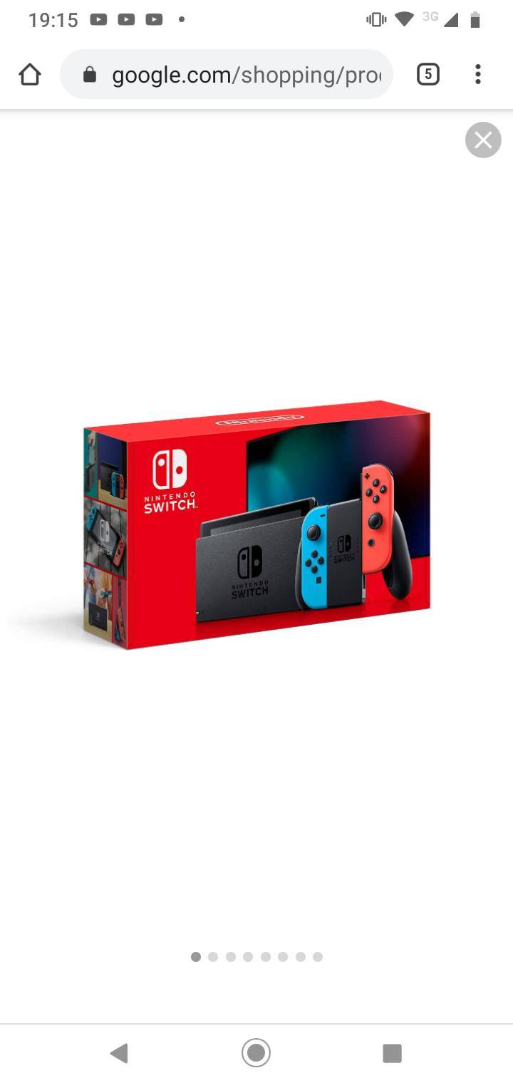 Moda New Nintendo Switch Azul e Vermelho Neon