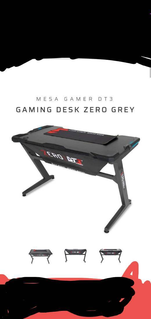 Moda MESA GAMER DT3

GAMING DESK ZERO GREY

