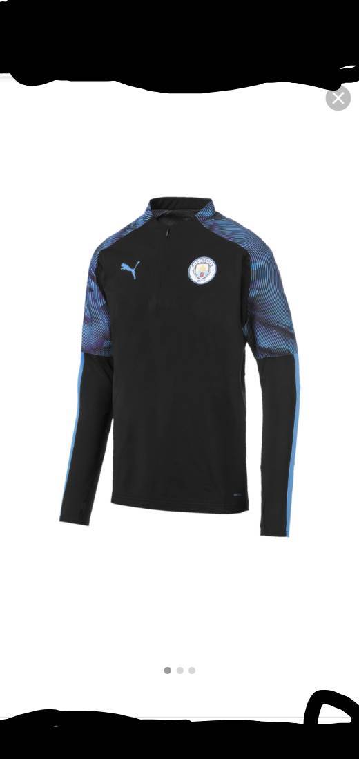 Moda Blusa Manchester City Puma Meio Zíper Masculina - Masculino 