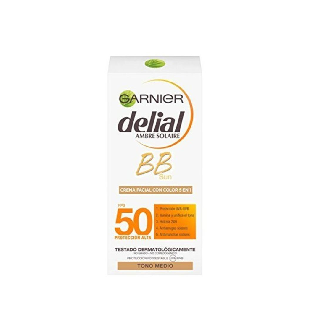 Product Garnier Delial BB Sun Crema Protector Solar con Color Especial Rostro y