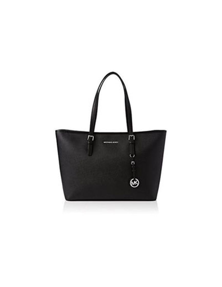 Social Michael Kors Jet Set Medium Travel, Bolso Totes para Mujer, Negro (Black)