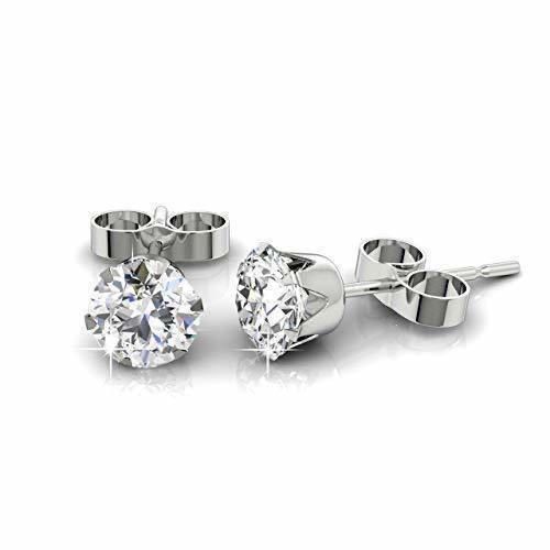 Social Auténtico Swarovski de 18 quilates, chapado en oro blanco, plata de ley