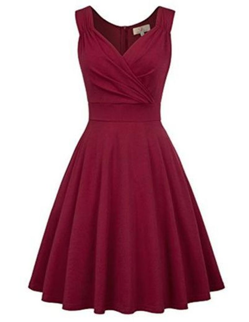 Social GRACE KARIN Mujer Vestido Vintage con Vuelo de Fiesta Retro M CL010698-2