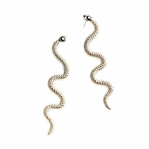 Social GuDeKe Accesorios de joyería de las mujeres Aretes de serpiente Pendientes largos