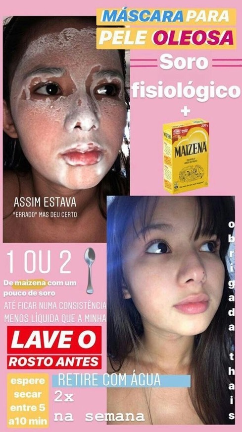 Máscara caseira 